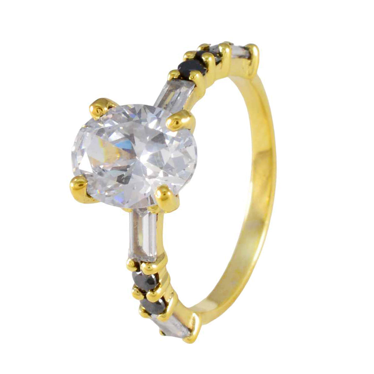 Blauwe saffier CZ meerdere Indiase 92,5 zilveren blauwe edelsteen delicate sprookjesachtige ring sieraden Secundaire afbeelding