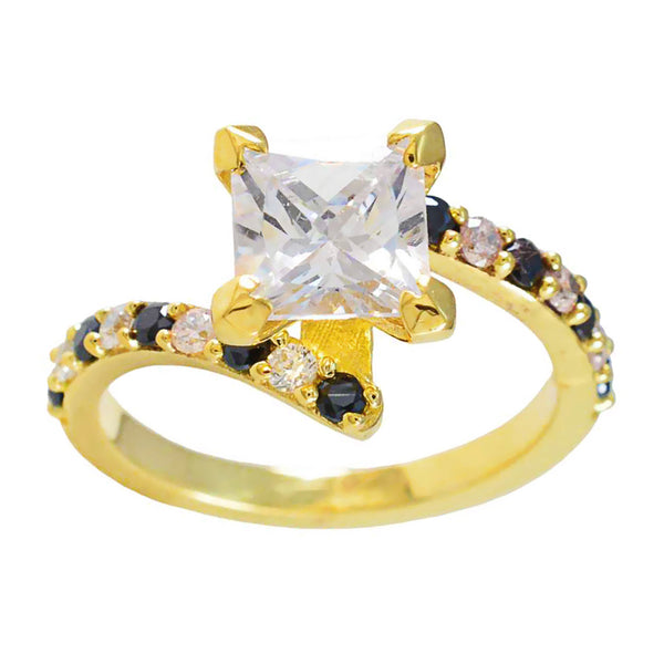 Blue Sapphire CZ Halo American Silver Blue Gems Whisper thin propsel Ring Jewellery