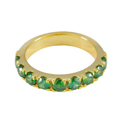 Emerald CZ multiple Latin American 925 Sterling Silver Green Gemstone Delicate Eternity Band Jewellery