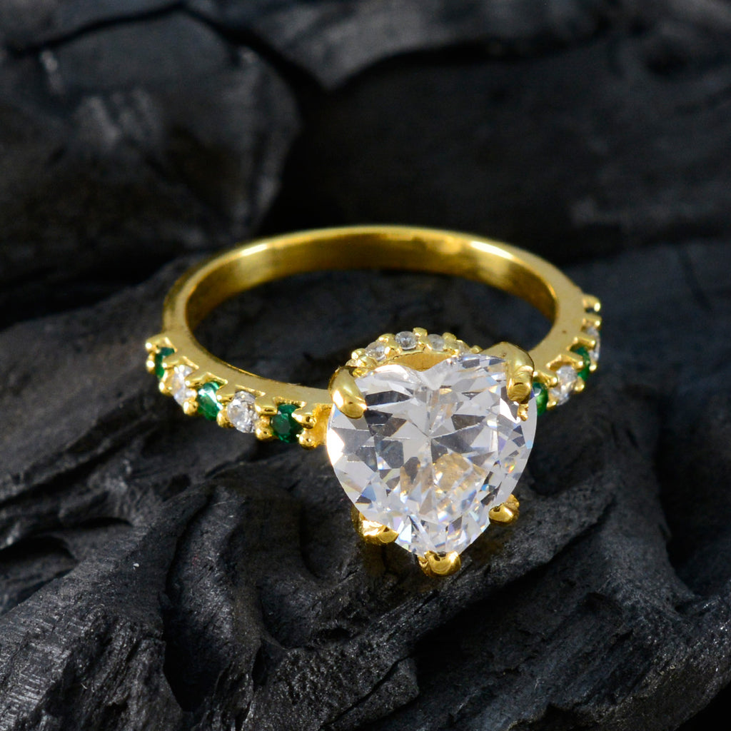 Emerald CZ Halo Korean 92.5 Silver Green Gems Delicate Trendy Ring Jewelry