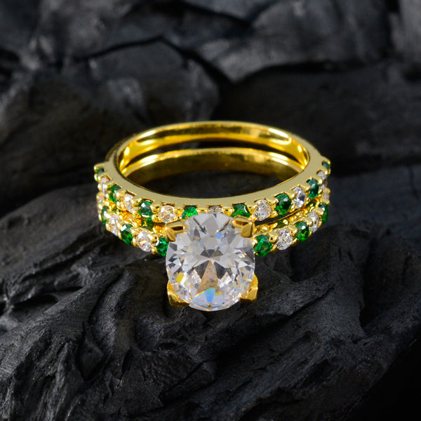 Emerald CZ Halo Latin American 925 Silver Green Gems Slim Promise Ring Jewellery