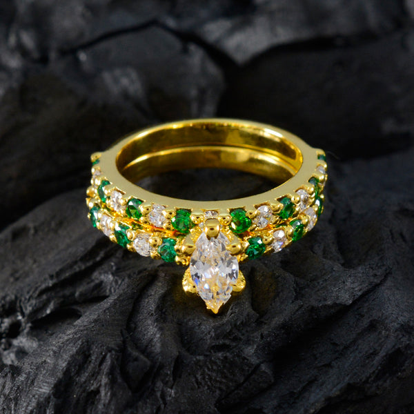 Emerald CZ Halo Latin American Sterling Silver Green Gemstone Whisper thin propsel Ring Jewellery