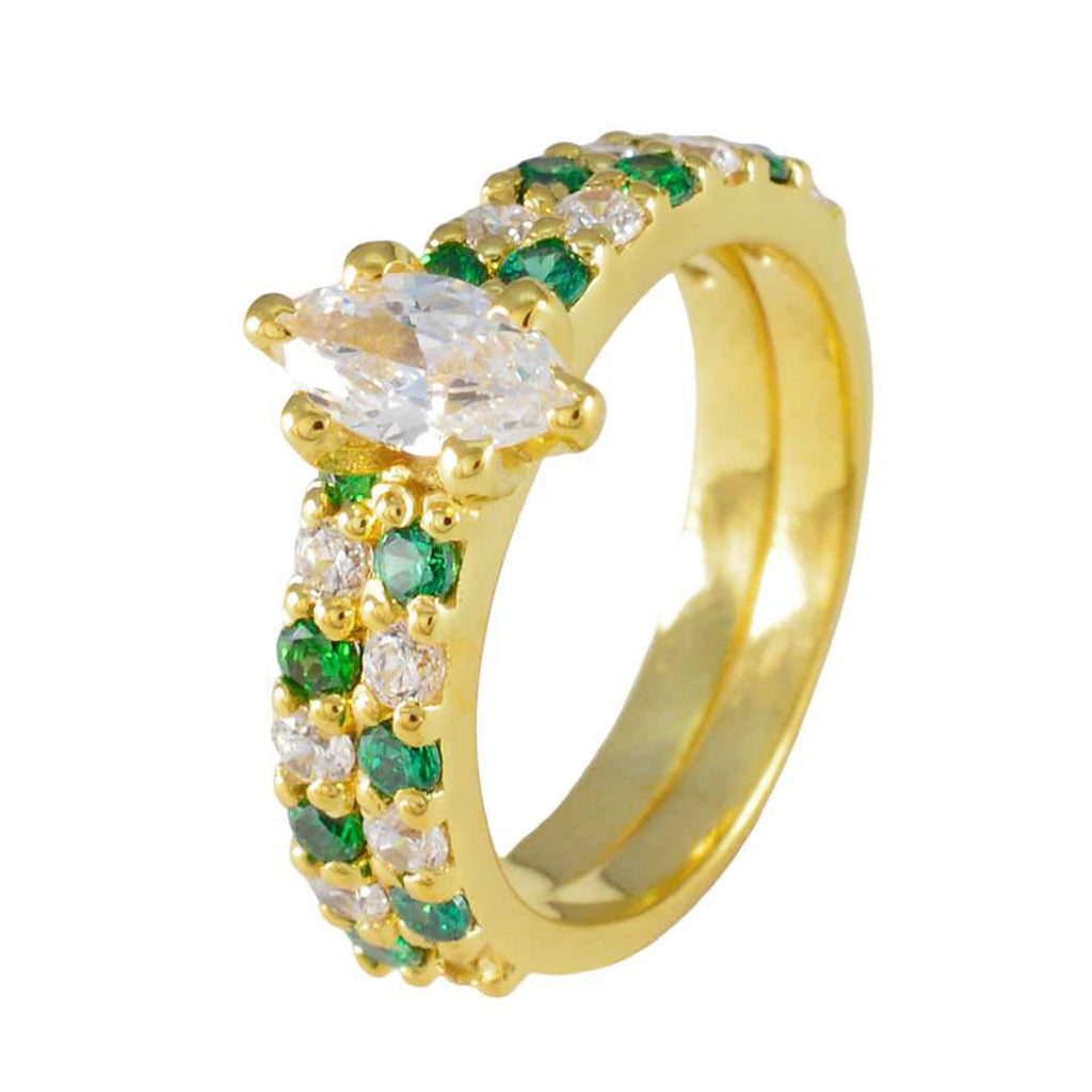 Emerald CZ Halo Latin American Sterling Silver Green Gemstone Whisper thin propsel Ring Jewellery