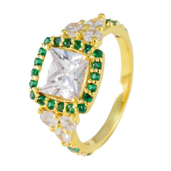 Emerald CZ Halo Korean 925 Silver Green Gems Whisper thin Romantic Ring Jewelry