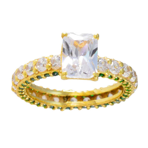 Emerald CZ Halo Latin American Sterling Silver Green Gems Whisper thin Engagement Ring Jewellery