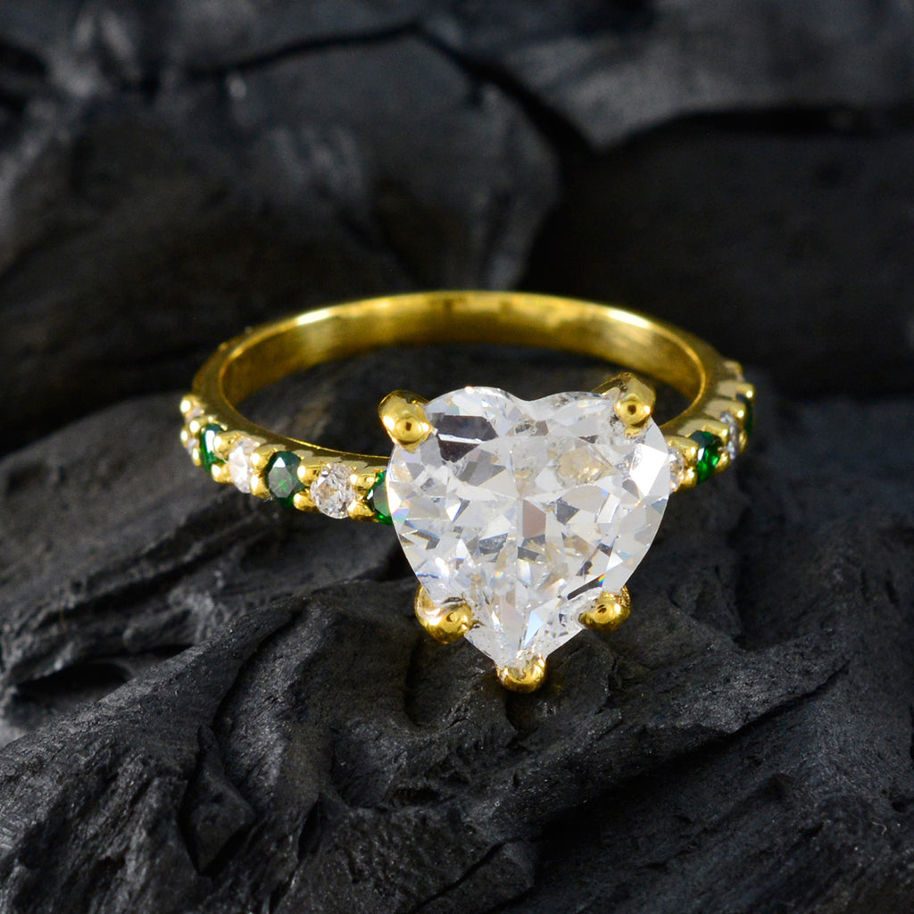 Emerald CZ Halo Indian Silver Green Gemstones Dainty Love Ring Jewelry
