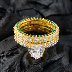 Emerald CZ Halo American Sterling Silver Green Gemstones Eye catching Love Ring Jewellery