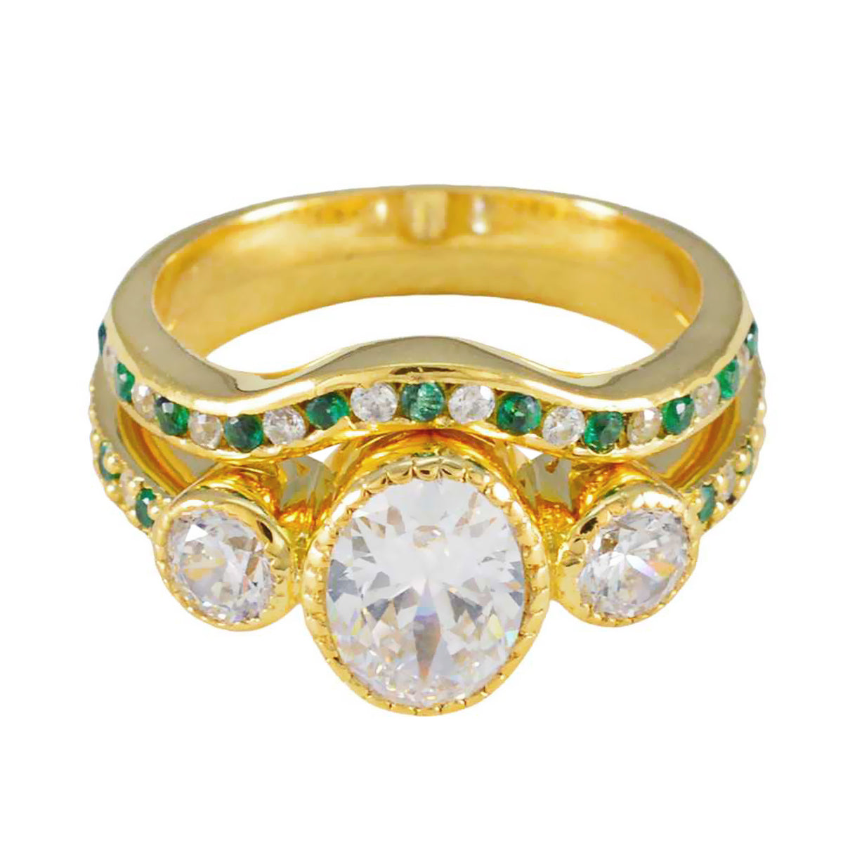 Emerald CZ Halo Indian 92.5 Silver Green Gemstones Slim propsel Ring Jewelry Главное изображение товара