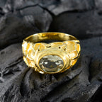 Green Amethyst Solitaire Latin American Silver Green Gems Versatile Vintage Ring Jewellery