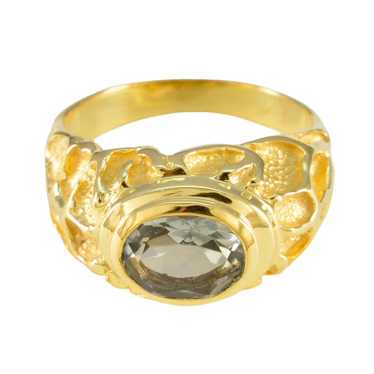 Green Amethyst Solitaire Latin American Silver Green Gems Versatile Vintage Ring Jewellery Hoofdafbeelding