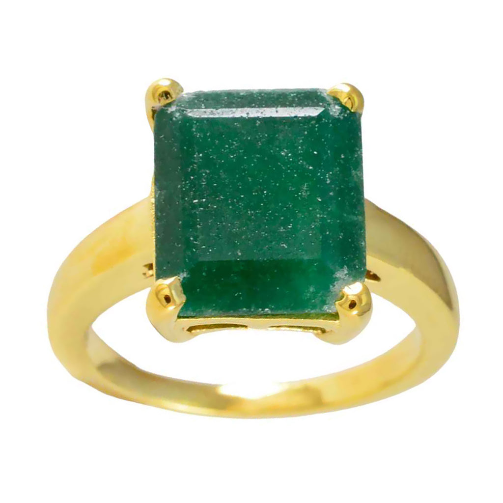 Indian Emerald Solitaire Latin American Sterling Silver Green Gems Slim Love Ring Jewellery