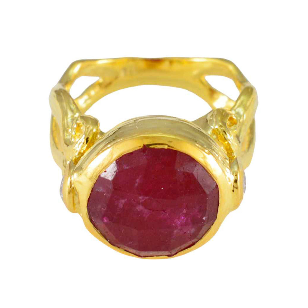 Indian Ruby Solitaire American Sterling Silver Red Gemstone Versatile Fairytale Ring Jewelry