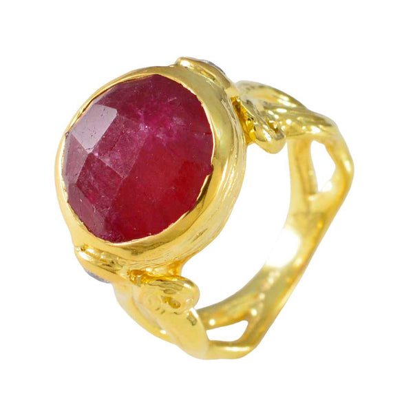 Indian Ruby Solitaire American Sterling Silver Red Gemstone Versatile Fairytale Ring Jewelry