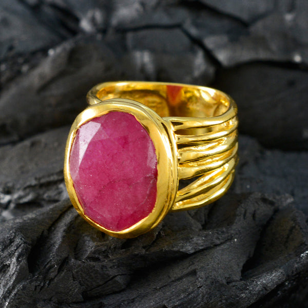 Indian Ruby Solitaire French 925 Silver Red Gems Statement Armor Ring Jewelry