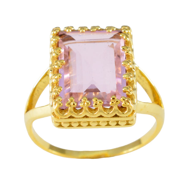 Pink CZ Solitaire Korean 925 Silver Pink Gemstone Classic Love Ring Jewellery