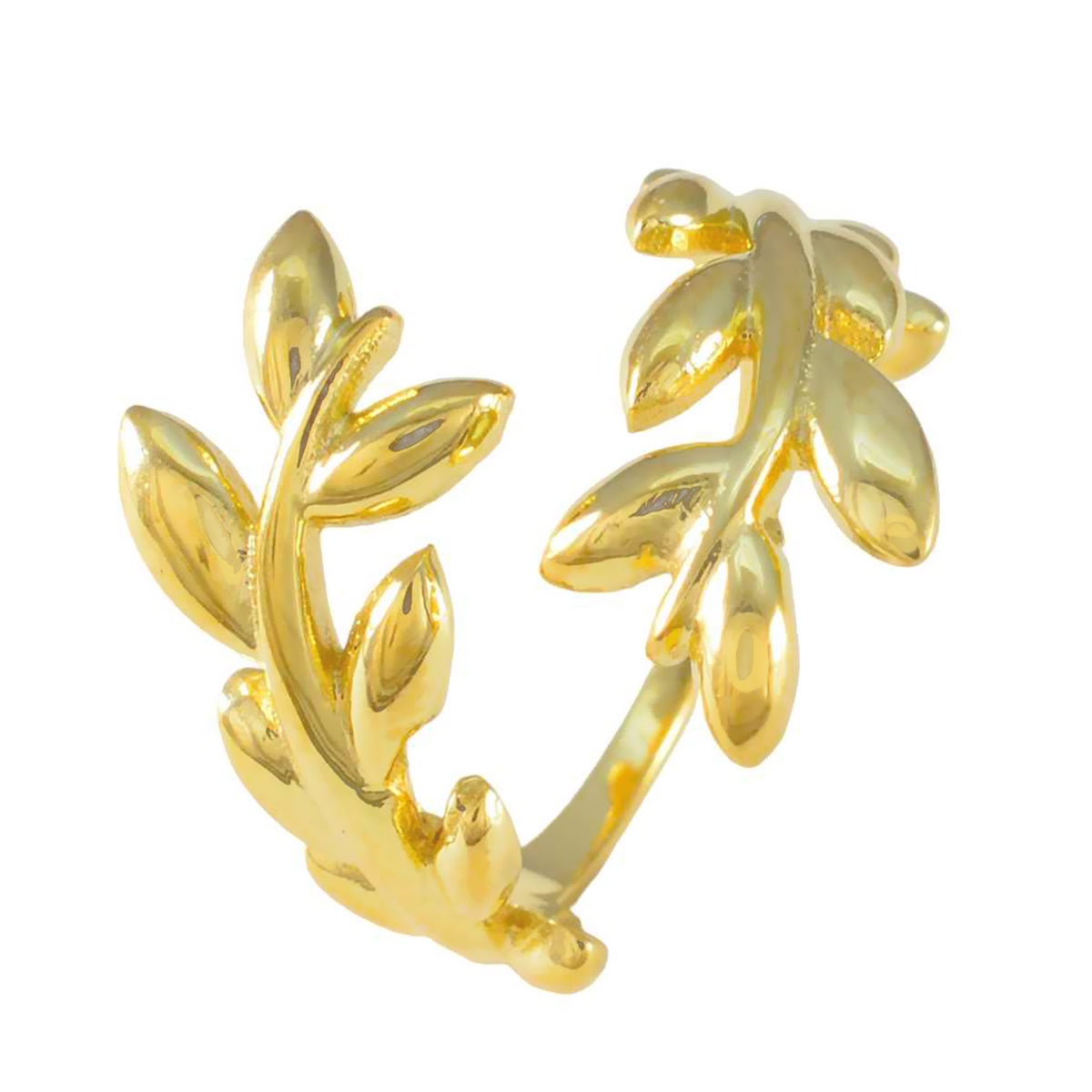 Plain Plain Indian 925 Sterling Silver Gray Gems Whisper thin Leafy Ring Jewelry メイン画像