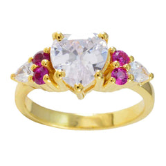 Ruby CZ Hepta Indian Silver Red Gemstone Whisper thin Engagement Ring Jewelry