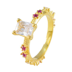 Ruby CZ multiple Indian Sterling Silver Red Gemstone Delicate Modern Ring Jewelry