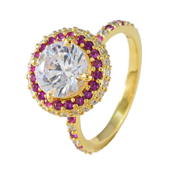 Ruby CZ Halo Indian 925 Silver Red Gemstone Whisper thin propsel Ring Jewelry