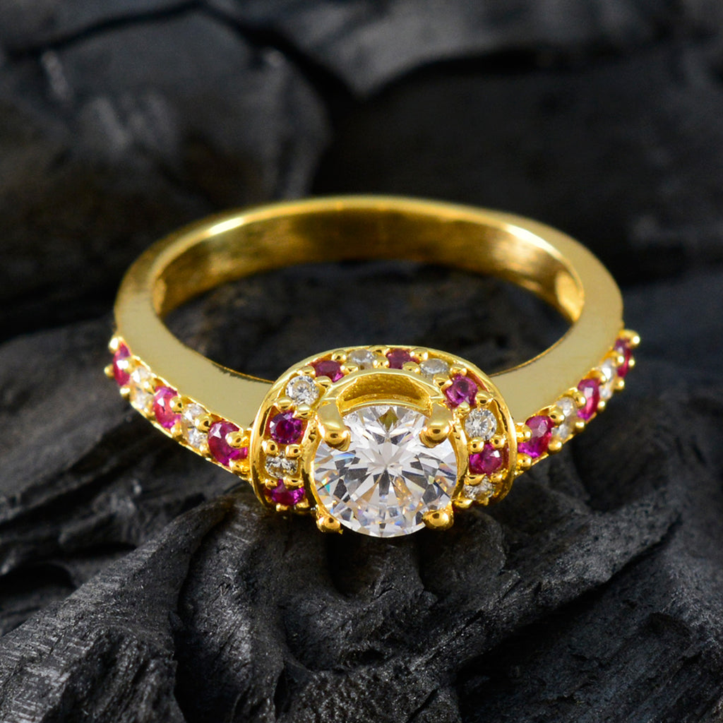 Ruby CZ Halo Korean Sterling Silver Red Gems Whisper thin Love Ring Jewelry