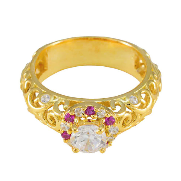 Ruby CZ Halo American 925 Silver Red Gemstones Whisper thin wedding Ring Jewellery