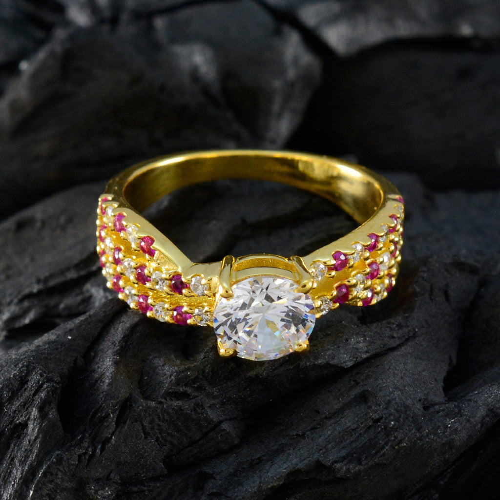 Ruby CZ Halo Korean 92.5 Silver Red Gems Whisper thin Love Ring Jewelry