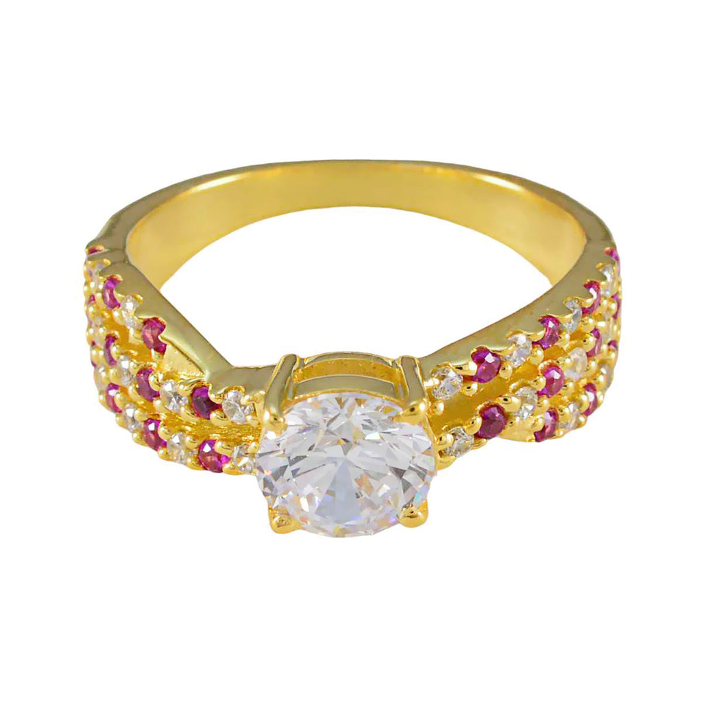 Ruby CZ Halo Korean 92.5 Silver Red Gems Whisper thin Love Ring Jewelry