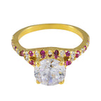 Ruby CZ Halo Korean 925 Sterling Silver Red Gemstone Delicate Sophisticated Ring Jewelry