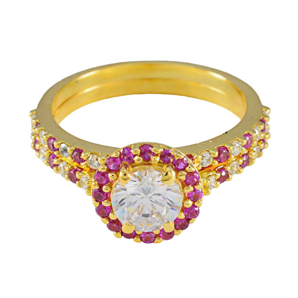 Ruby CZ Halo Korean Silver Red Gemstones Whisper thin Romantic Ring Jewelry