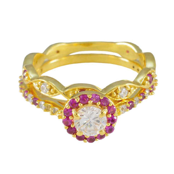 Ruby CZ Halo Latin American Sterling Silver Red Gems Whisper thin Promise Ring Jewellery