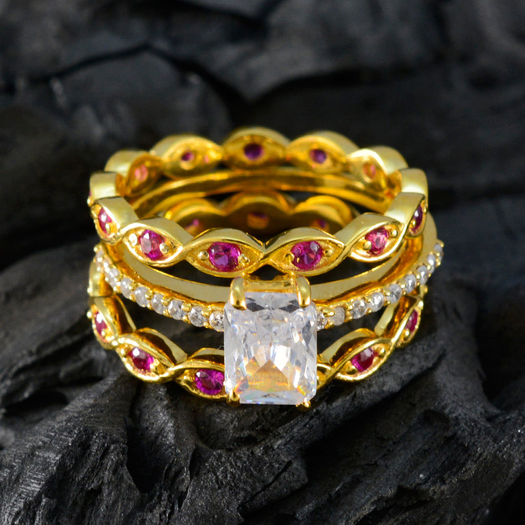 Ruby CZ Halo Korean 92.5 Silver Red Gemstone Mid weight propsel Ring Jewelry