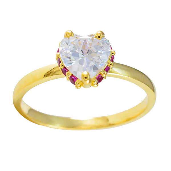Ruby CZ Halo Latin American Silver Red Gems Delicate Contemporary Ring Jewellery