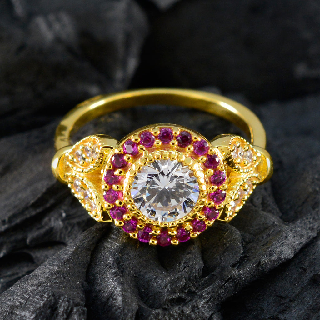 Ruby CZ Halo Korean 92.5 Silver Red Gems Whisper thin Romantic Ring Jewelry