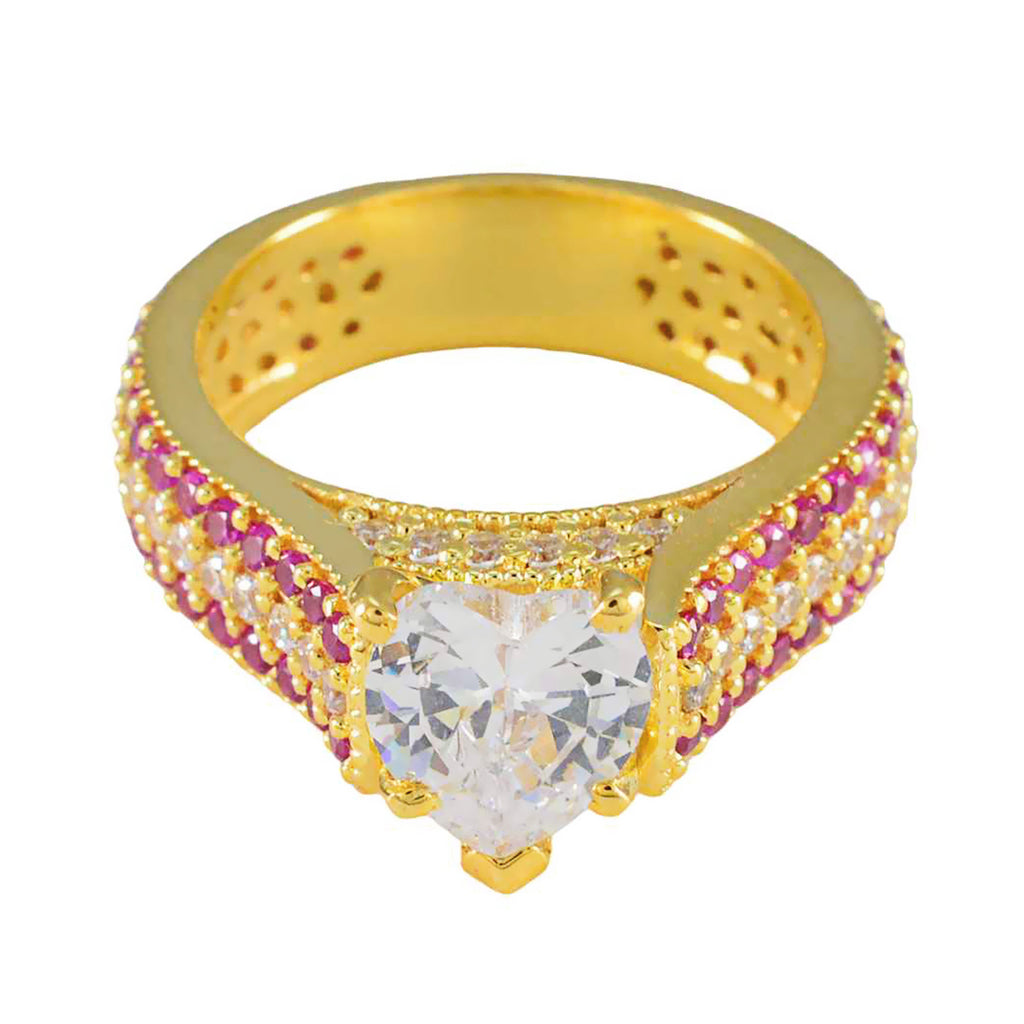 Ruby CZ Halo Latin American 925 Sterling Silver Red Gemstone Mid weight Heart Ring Jewellery