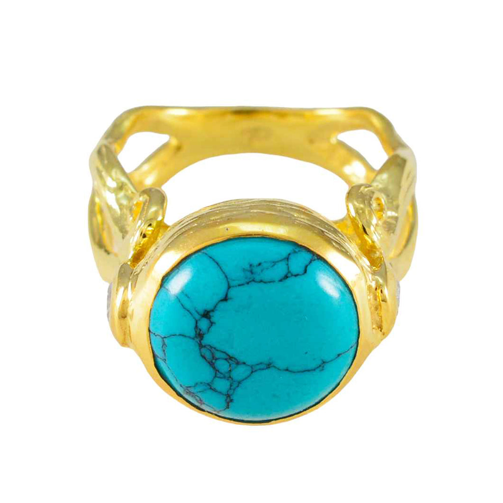 Turquoise Solitaire Latin American 92.5 Silver Blue Gems Versatile Glamorous Ring Jewelry