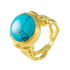 Turquoise Solitaire Latin American 92.5 Silver Blue Gems Versatile Glamorous Ring Jewelry
