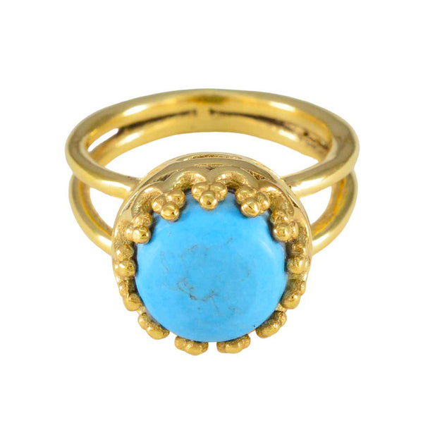 Turquoise Solitaire American 92.5 Silver Blue Gems Minimal Graceful Ring Jewellery