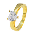 White CZ Solitaire Korean 92.5 Silver White Gemstones Whisper thin Glamorous Ring Jewellery