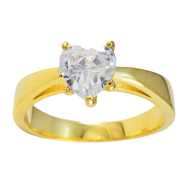 White CZ Solitaire Korean 92.5 Silver White Gemstones Whisper thin Glamorous Ring Jewellery