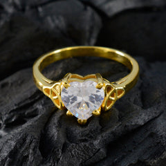 White CZ Solitaire Latin American 925 Sterling Silver White Gems Delicate Sophisticated Ring Jewelry