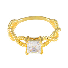 Cubic zirconia CZ Solitaire Indian 92.5 Silver White Gemstones Slim valentine Ring Jewellery