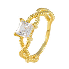 Cubic zirconia CZ Solitaire Indian 92.5 Silver White Gemstones Slim valentine Ring Jewellery