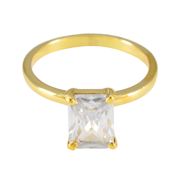 Cubic zirconia CZ Solitaire Latin American Sterling Silver White Gemstones Dainty Love Ring Jewellery