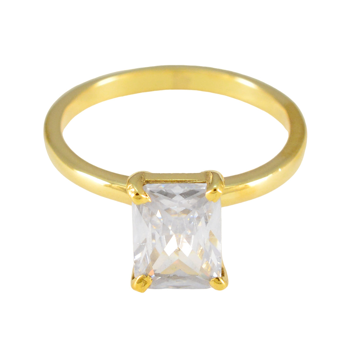 Cubic zirconia CZ Solitaire Latin American Sterling Silver White Gemstones Dainty Love Ring Jewellery