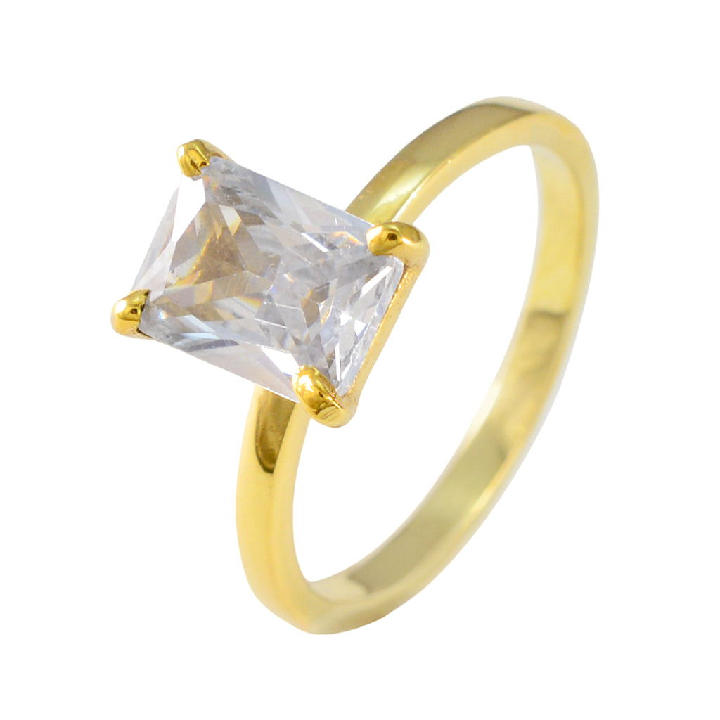 Cubic zirconia CZ Solitaire Latin American Sterling Silver White Gemstones Dainty Love Ring Jewellery