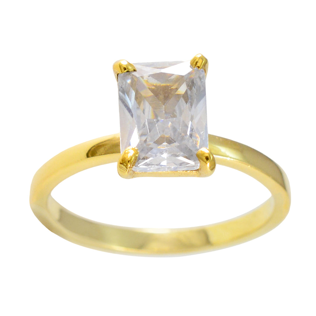 Cubic zirconia CZ Solitaire Latin American Sterling Silver White Gemstones Dainty Love Ring Jewellery