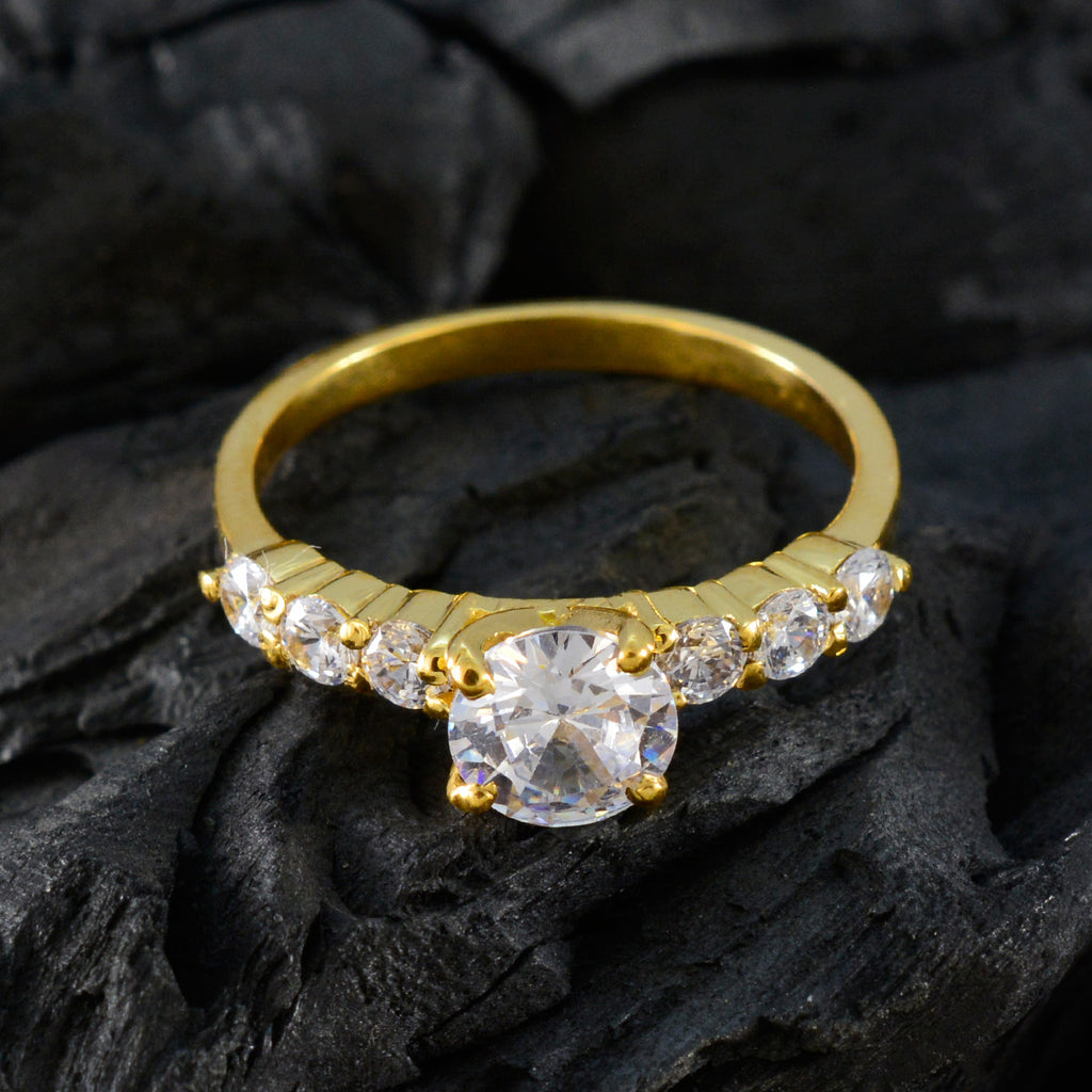 White CZ Hepta Indian 925 Sterling Silver White Gemstone Delicate Fairytale Ring Jewelry