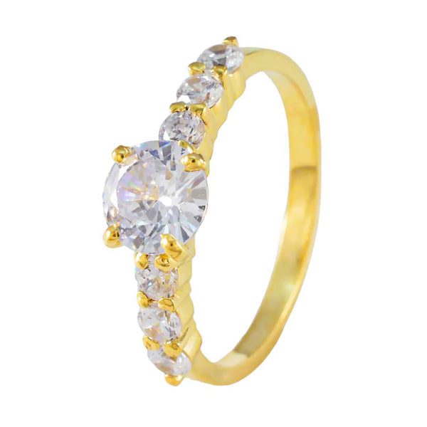 White CZ Hepta Indian 925 Sterling Silver White Gemstone Delicate Fairytale Ring Jewelry