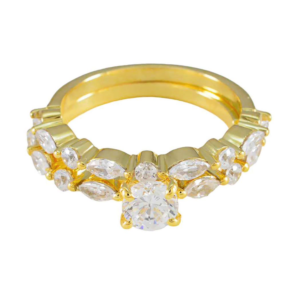 White CZ multiple Indian 925 Silver White Gems Whisper thin wedding Ring Jewelry