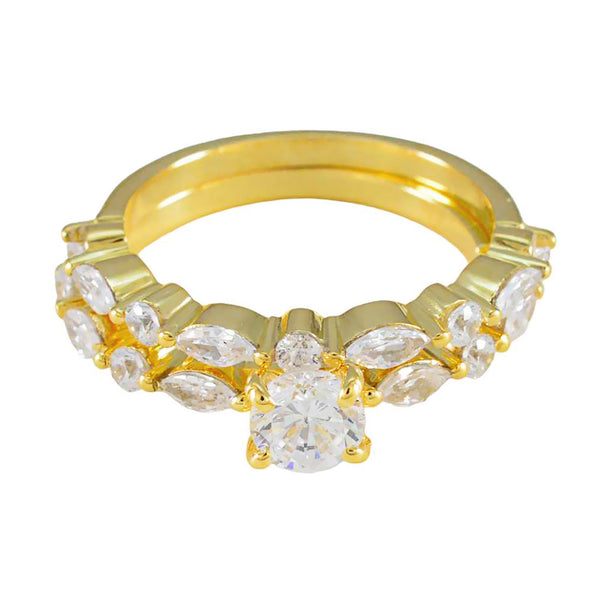 White CZ multiple Indian 925 Silver White Gems Whisper thin wedding Ring Jewelry